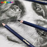 Professional Drawing Sketching Pencil Set, 12pcs Graphite Pencils, 6H-12B, Ideal for Drawing Art, Sketching, Shading, Artist Pen
