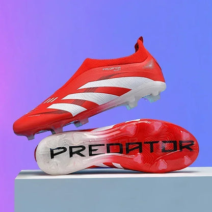 New Men Soccer Shoes Long Spikes Cleats Drop Shipping Football Boots Training Sneakers Ultralight Indoor Match Futsal Breathable
