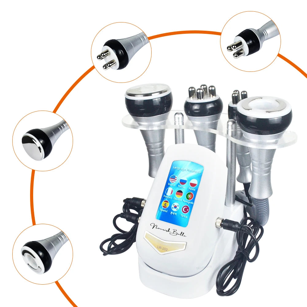Máquina de cavitación ultrasónica para adelgazamiento corporal de 4 pulgadas y 140K, dispositivo de belleza, masajeador facial, reafirmante de piel, lifting facial, succión al vacío