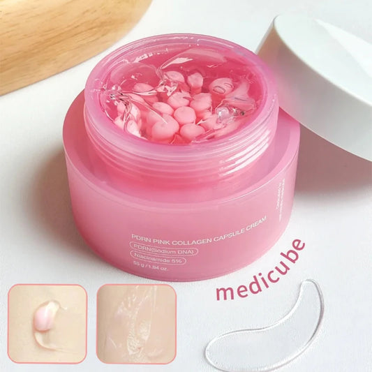 PDRN Pink Collagen Capsule Cream with Niacinamide Cream for Uneven Skin Tone Lightweight Face Moisturizer original korean cream