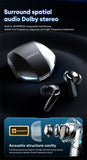 New Lenovo XT53 Wireless Bluetooth 5.4 Earphones LED Digital Display Waterproof Earbuds Noise Cancelling Gaming Headset