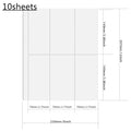 PLRBOK A4 Clear 10 Pcs Photo Album Refill Pages File Protector 4 Hole 6×4 10×15 4 Ring Binder Photocards Postcard Card Notebook