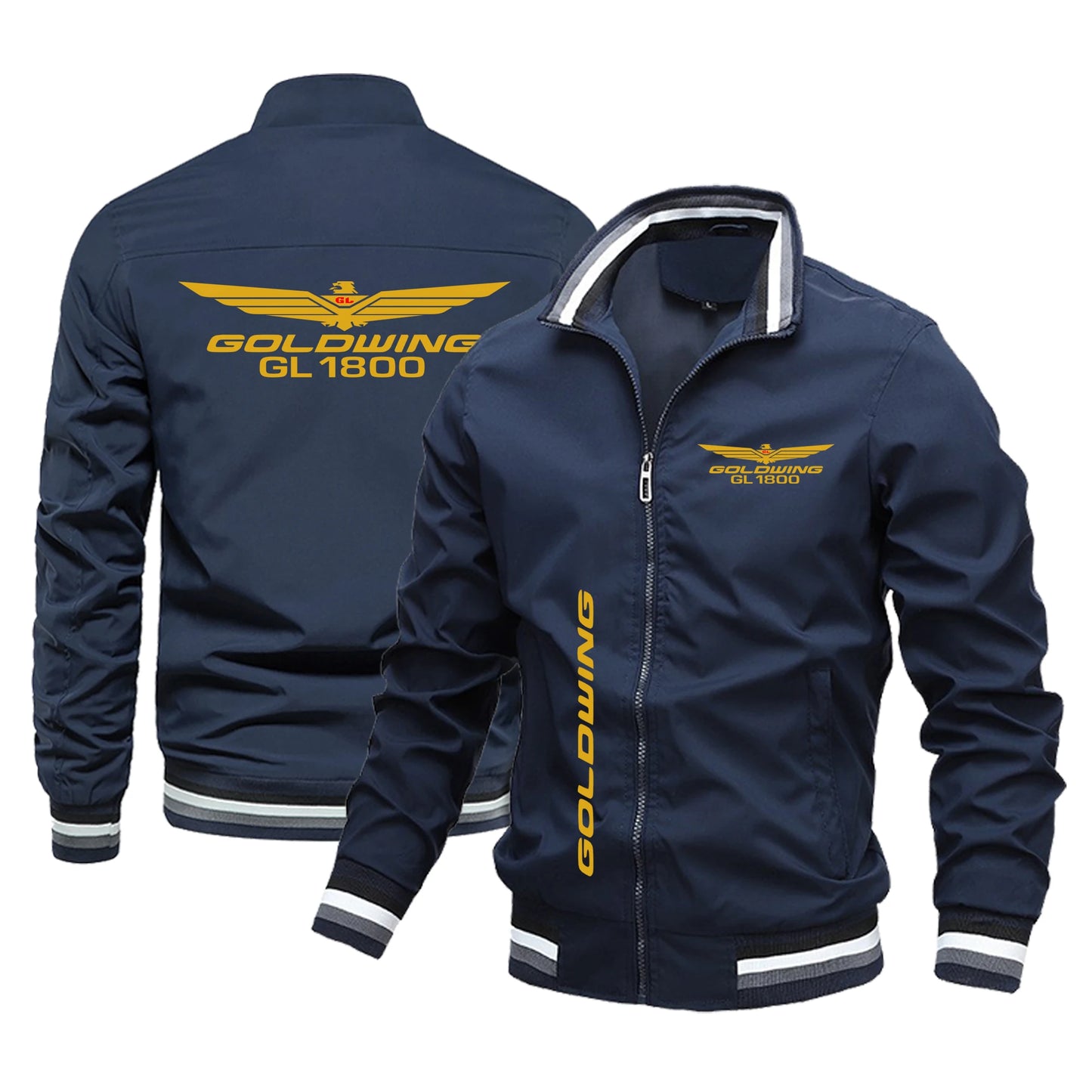 Spring and Autumn New Gold Wings GL1800 Biker Jacket Pilot Fashion Windbreaker Leisure Baseball Suit Men's Motorcycle Clothing