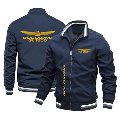 Spring and Autumn New Gold Wings GL1800 Biker Jacket Pilot Fashion Windbreaker Leisure Baseball Suit Men's Motorcycle Clothing