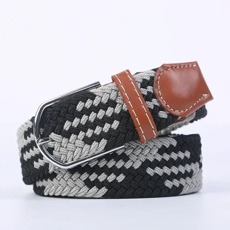 Women's Belt Fashion Casual Woven Elastic Belt Outdoor Sports Military Tactical Strap Climbing Work Belt Unisex Jeans Pants