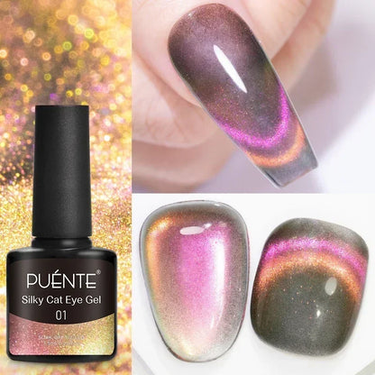 7.5ML Super Shiny Ruby Red Cat Magnetic Gel Nail Polish Wine Red Cat Eye Gel Soak Off Semi-Permanent Nail Varnish For Manicure