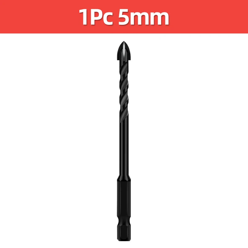 Cross Hex Drill Bit Set For Concrete Porcelain Tile Glass Metal Professional Multifunction Drill Bits Kit Tools Carbide Drills