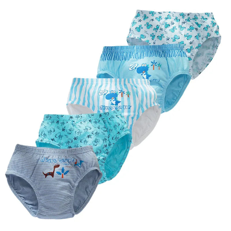 Exquisite Boxed 5-Piece Boys Underwear Soft Breathable Cotton Children Boys Briefs Spider-Man Cartoon Kids Triangle Knickers