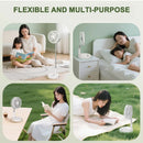 2025 new folding telescopic free adjustment fan charging usb multi-function outdoor portable home desktop floor-standing fan