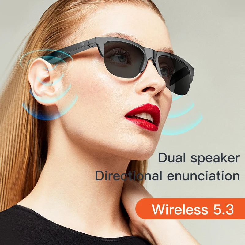 Gafas de sol inteligentes Xiaomi MIJIA con Bluetooth, llamadas, auriculares deportivos para exteriores, alta fidelidad, luz azul, resistentes al agua y anti-UV para hombres y mujeres.