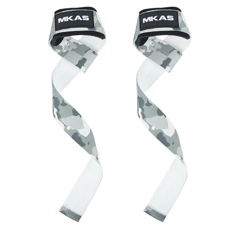 1 par de correas antideslizantes para mancuernas de gimnasio, correas para levantamiento de pesas, equipo de fitness CrossFit, muñequeras para entrenamiento de ejercicios de levantamiento.