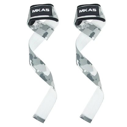 1 par de correas antideslizantes para mancuernas de gimnasio, correas para levantamiento de pesas, equipo de fitness CrossFit, muñequeras para entrenamiento de ejercicios de levantamiento.
