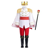 Boy's King Prince Cosplay Costume Prince Crown Scepter Cloak Royalty Suit Halloween Birthday Carnival Costumes Fancy Dress Up