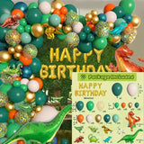 Globos decorativos con temática de animales de la selva, Tiranosaurio Rex, para cumpleaños y exteriores, aniversarios y celebraciones, 154 unidades 