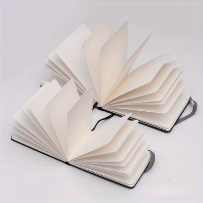 300g 24 Pages of Wood Pulp Watercolor Hand Ledger Portable Outdoor Sketching Watercolor Soft Shell Antique Style Thickeneded Square Medium Coarse Grain Flap Pocket Pants Travel Drawing Notebook