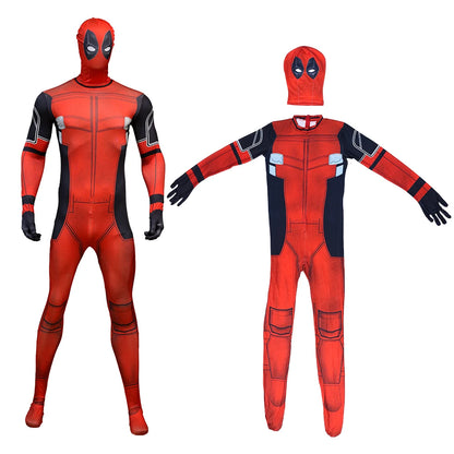 MARVEL Deadpool Cosplay Costumes Kids Adult Superhero Bodysuit Jumpsuit with Mask Rich Accessories Party Clothes Outfits