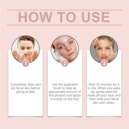 Collagen Overnight Wrapping Peel Off Facial Mask Set Korean Collagen Night Wrapping Mask Deeply Hydrates Night Care Mask Cream