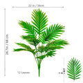 52-125cm/49.2in  Artificial Palm Tree Tropical Fake Plant Green Plastic Palm Leaf Branches Suitable for Home Garden Decoration