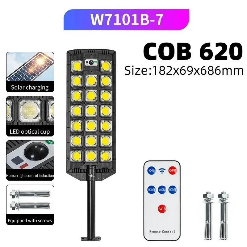 713COB Outdoor Powerful Solar Lights Lighting House Country Garden Wall Lamp Motion Sensor Waterproof 598 LED Solar Street Light