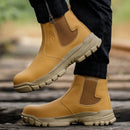 Waterproof Men's Safety Work Boots Steel Toe Shoes Anti Impact And Anti-Puncture Outdoor Adventure Hiking Tactical Boots
