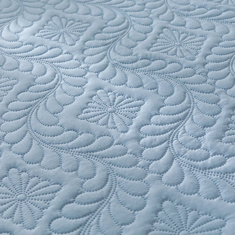 Waterproof Quilted Mattress Cover - Cotton Top, Antibacterial Fiber Fill, TPU Waterproof Layer - A-Class Health Standard