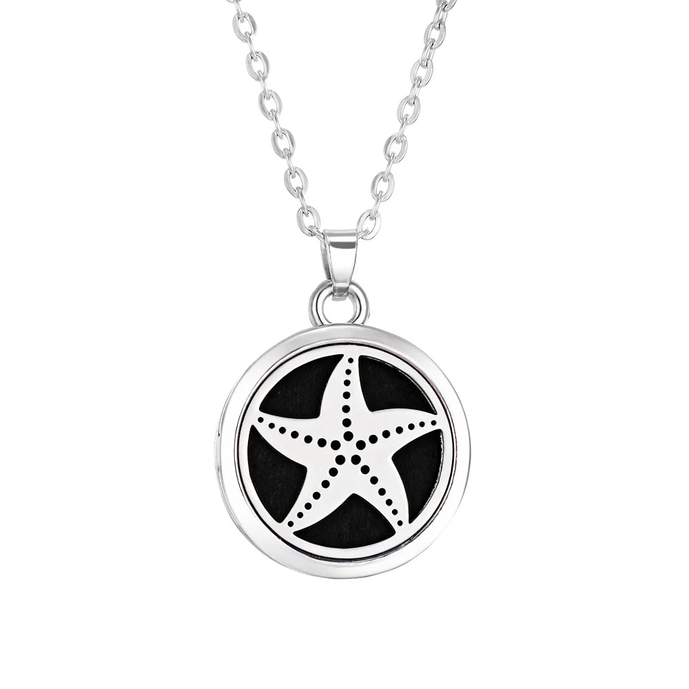 Tree of Life Aromatherapy Necklace Perfume Essential Oil Diffuser Alloy Stainless Steel  Locket Pendant Aroma Diffuser Necklace