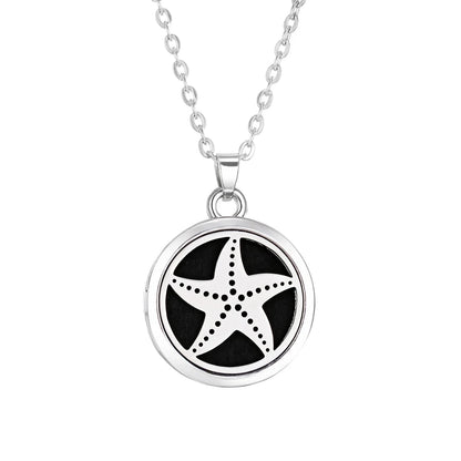 Tree of Life Aromatherapy Necklace Perfume Essential Oil Diffuser Alloy Stainless Steel  Locket Pendant Aroma Diffuser Necklace