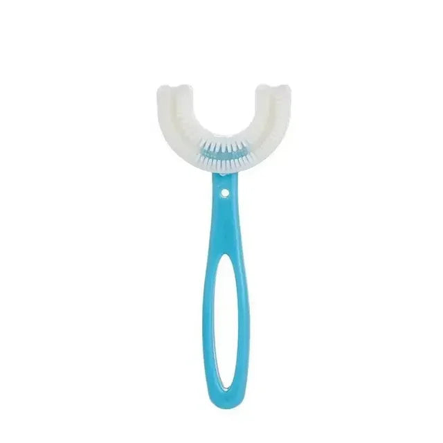 Cepillo de dientes para bebés, cepillo de dientes en forma de U de 360 ​​grados para el cuidado bucal, cepillo de dientes de silicona suave, artículos para bebés de 2 a 12 años 