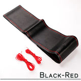 38cm 15inch Car Steering Wheel Braid Cover Artificial leather Needles And Thread Soft Non-slip Auto Interior Accessories Kits