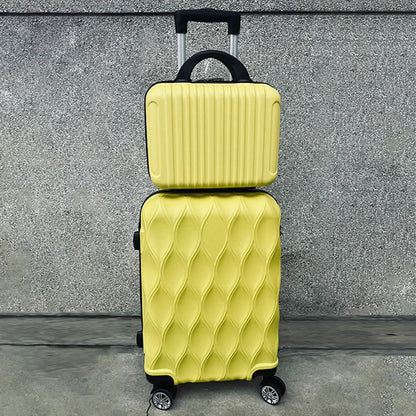 Luggage Set of 2 Pieces, Carry-On Luggage Bag 20inch Portable Small Suitcase Set 14inch Handbag Trolley Case with Universal Wheels Lightweight Travel Gift Code Lock Suitcase