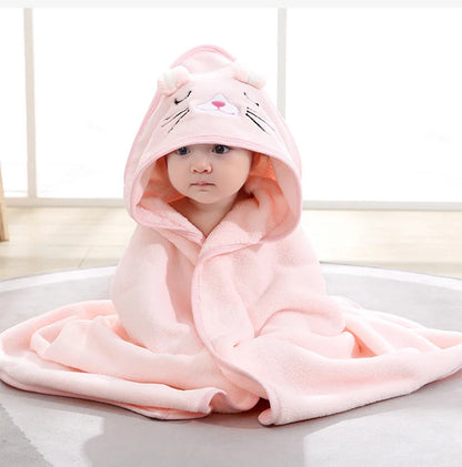 Toallas de baño con dibujos de animales para bebés, suaves y con capucha para recién nacidos, bata de baño para niños pequeños, cálida manta para dormir para niños y niñas.
