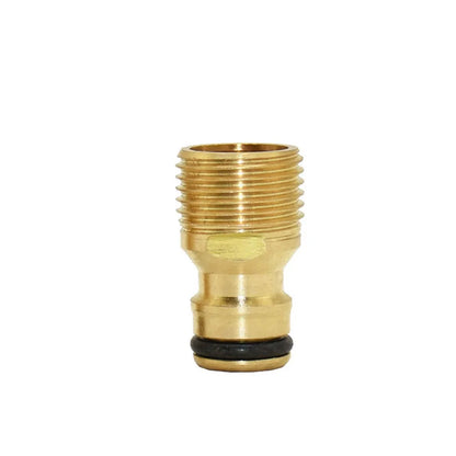 Conector rápido de manguera de latón de 1/2'', 5/8'', 3/4'' y 1'', accesorio de cierre de agua, rosca de cobre, adaptador para pistola de riego de jardín