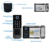 Tuya WIFI Double Side Fingerprint Lock Waterproof Outdoor Gate Passcode Rfid Card Keyless Smart Door Lock