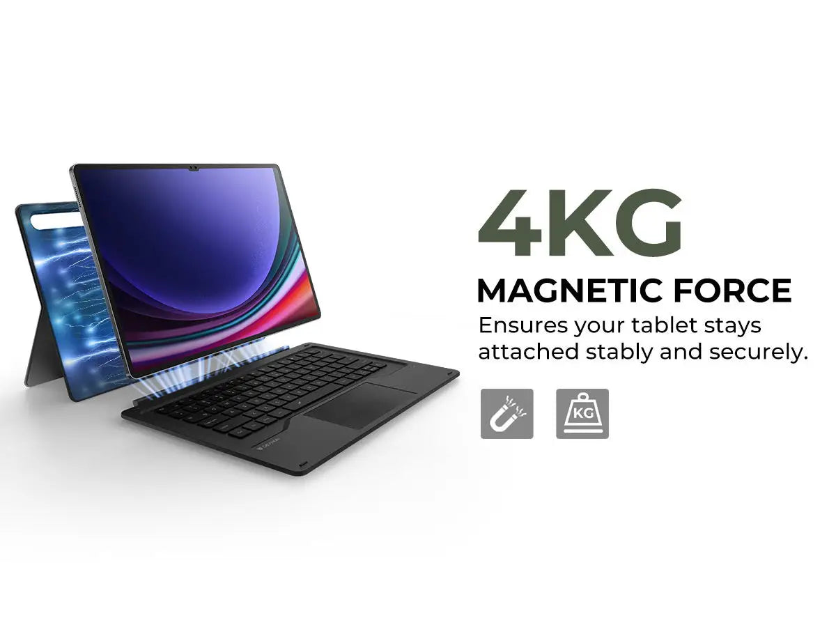 Keyboard Magnetic Detachable Book Cover Style Keyboard Multi-Touch Trackpad Wireless Keyboard For Samsung Galaxy Tab S9 Ultra