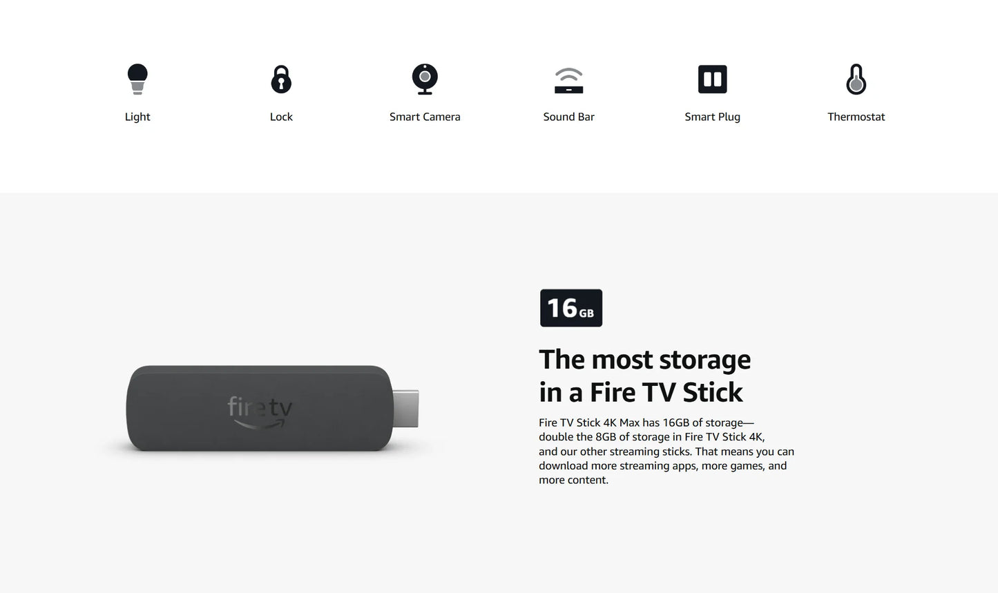 All-New Amazon Fire TV 4K MAX, Android TV Box, Netflix 4K Streaming stick with wifi 6E.16GB Storage (Without Batteries)