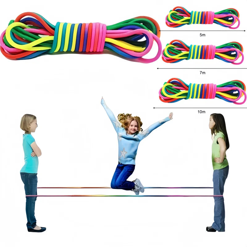 Cuerda de saltar de 5 a 10 m, banda elástica, juguete de movimiento para niños, cuerdas de saltar, cuerdas de entrenamiento, juguetes para niños, entrenamiento de salto, ejercicio de nailon, regalo para niñas
