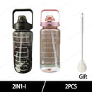 2025 Spring/Summer 2L Large Capacity Outdoor Plastic Bouncing Straw Sports Water Bottle Leak-proof Portable Refill Cups