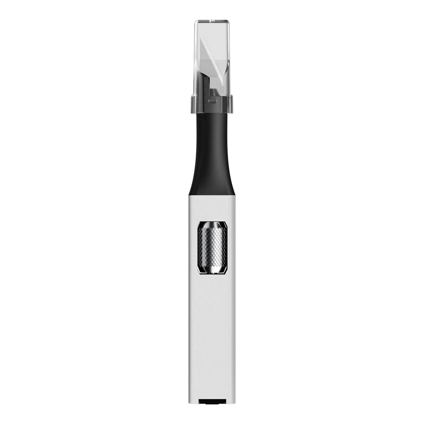 Cuchillo para trinchar con mango de aluminio en forma de bolígrafo, incluye 5 hojas con diseño de herradura que puedes reemplazar tú mismo.