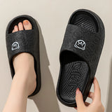 Summer Children Slippers Indoor Cute Bear Print Anti-Slip Soft Sole Exquisite Parent-Child Shoes Home Comfy Leisure Shoes