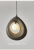 Lámpara colgante japonesa Wabi Sabi, lámpara de techo nórdica para comedor, decoración del hogar, mesa de bar, isla de cocina, lámpara colgante creativa