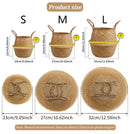 Storage Baskets Straw Wicker Rattan Hanging Flowerpot Seagrass Folding Laundry Clthoes Baskets Garden Plant Basket Home Decor