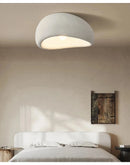 Nordic Wabi Sabi LED Ceiling Lamps Minimalist Cream Style Living Room Bedroom Ceiling Light 45/52/60/70cm Home Decor Chandeliers