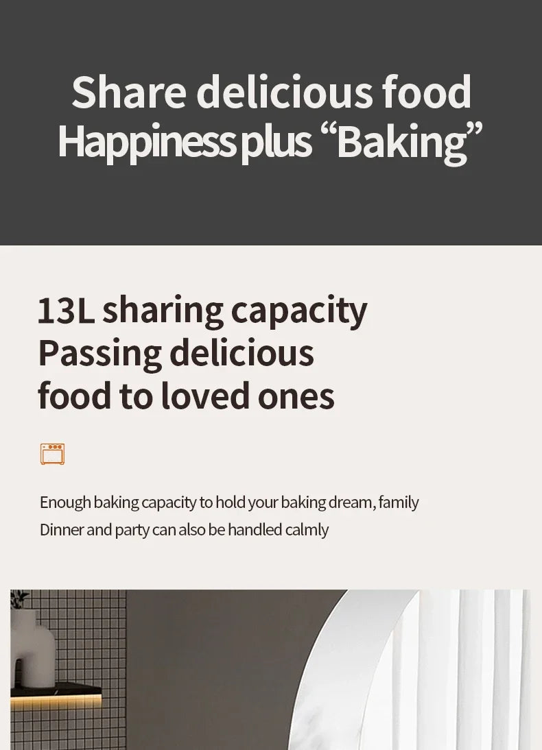 Smart air fryer oven 26L 13L Large Capacity Electric Air Fryers Visible Window Household Kitchen Deep Fryer without Oil EU 220V