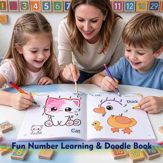Livros de colorir e desenhar para crianças, materiais digitais de educação matemática, brinquedos científicos STEAM, livros digitais de desenho de frutas e animais, atividades divertidas de ligar os pontos, jogos de asso