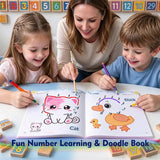 Livros de colorir e desenhar para crianças, materiais digitais de educação matemática, brinquedos científicos STEAM, livros digitais de desenho de frutas e animais, atividades divertidas de ligar os pontos, jogos de asso