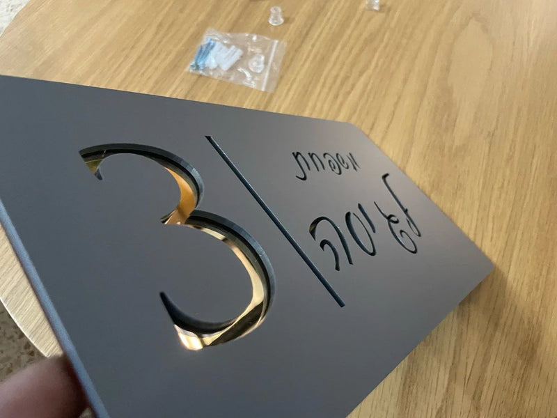 Custom Laser Cut 28/40/45cm Acrylic Modern 3D Floating House Number Sign Outdoor Street Name Waterproof Plate Matte Black White