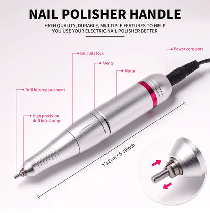 45000RPM Nail Drill Machine Cutters Professional Electric Nails Sander File for Gel Nails Polishing Remove Home Manicure Salon