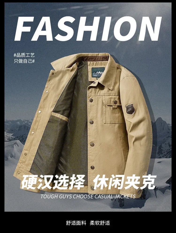 Spring Autumn Jacket Men Cotton Windbreaker Bomber Coat Military Men's Tactics Jackets Man Cargo Casual Jacket Mens Clothes New