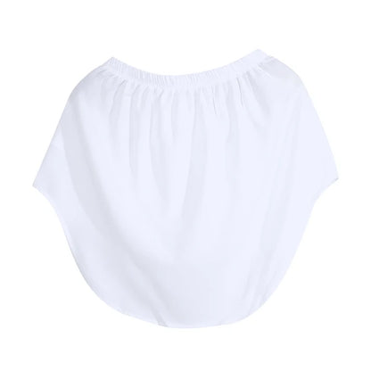 Underskirt irregular de algodão para mulheres, mini saias falsas, cauda destacável, bainha de blusa, extensor de saia xadrez, bainha, feminino, senhoras