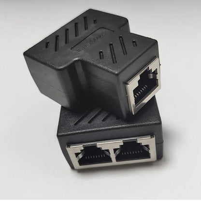 Network Rj45 Cable Port Network Cable Splitter Extender Plug Adapter Connector (8 Core) Split Into Two Splitter